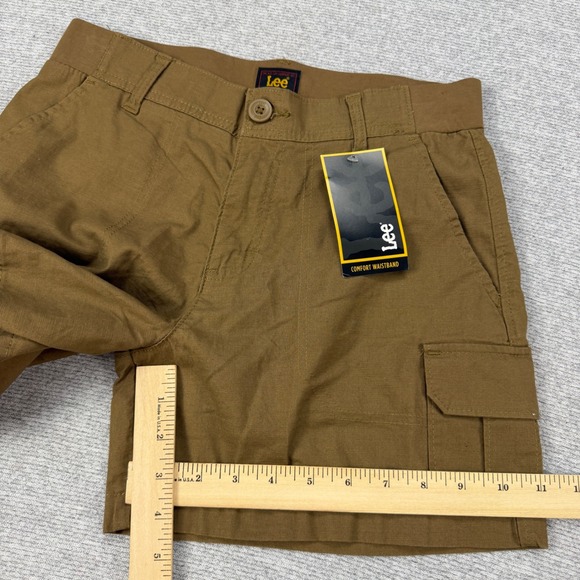 Lee Womens Brown Comfort Waistband Cargo Shorts Size 4 Stretch New - Picture 6 of 15